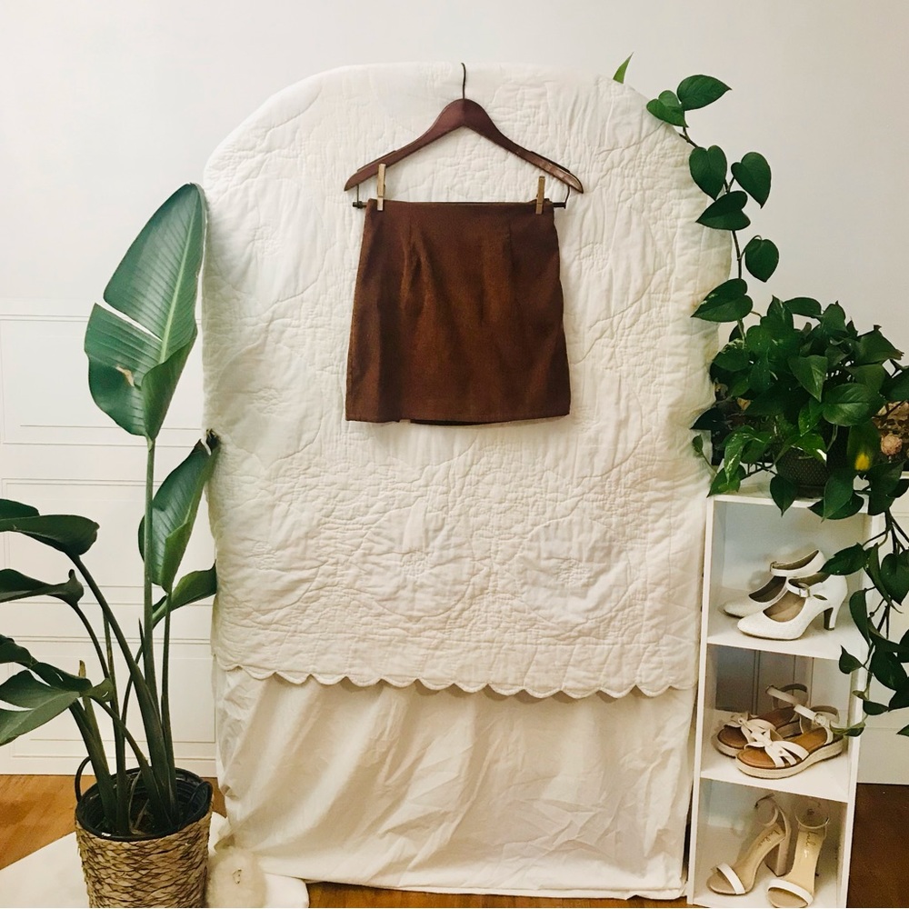 Brown Corduroy Light Academia Skirt 🧸🤍